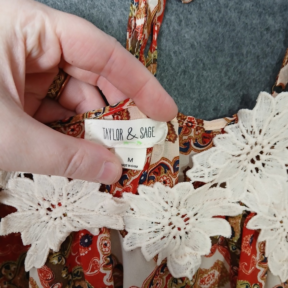 Taylor & Sage M Cami Boho Hippie Beachy Whimsygoth 90s witch fairy ethereal y2k - Picture 3 of 6